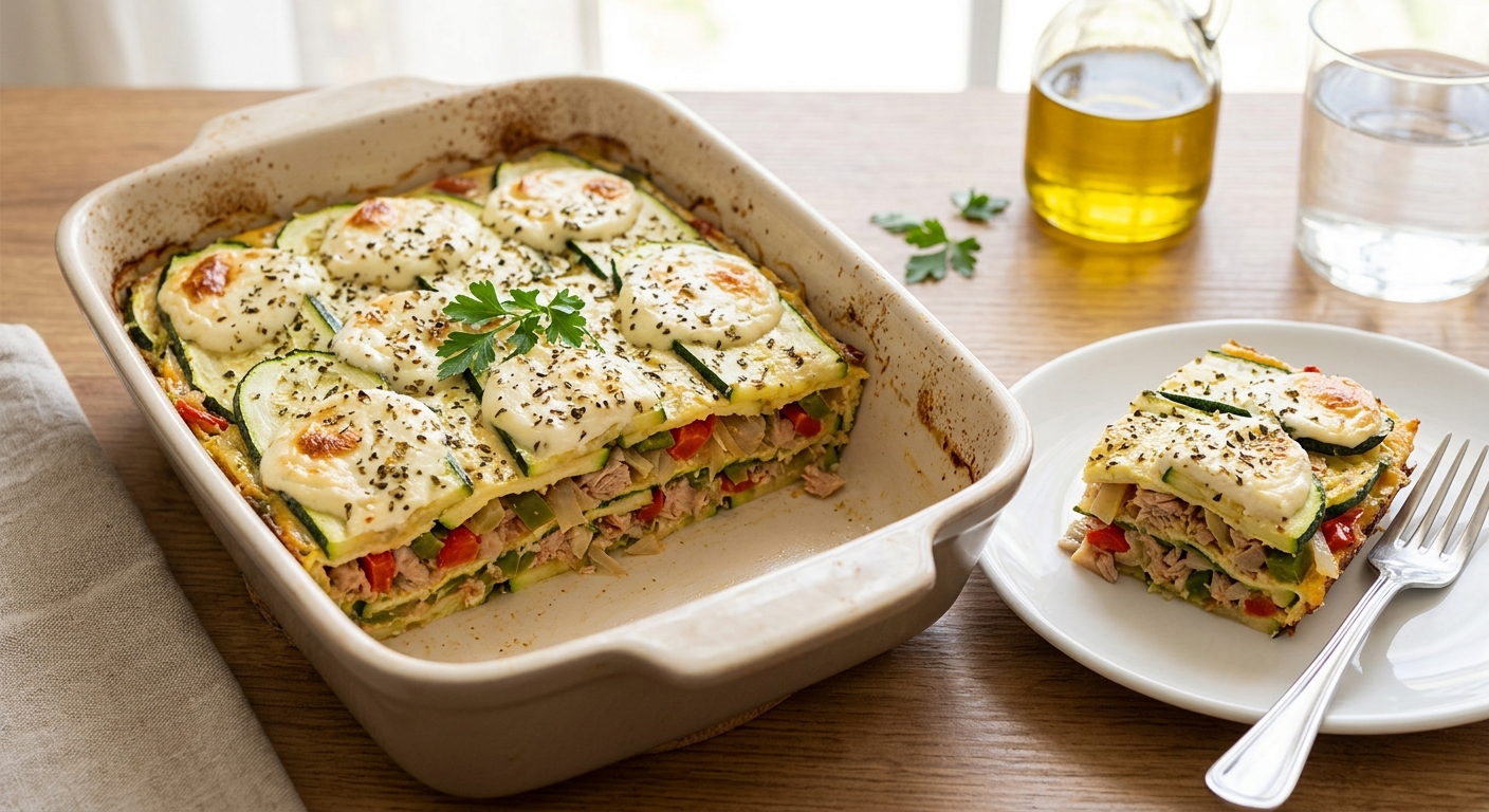 Lasañas de zuchinis con atún